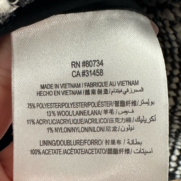 BCBG wool tweed embellished mini skirt 0 - Picture 11 of 14